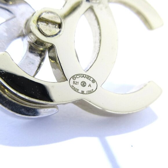 CHANEL Coco - Gold Clear Hardware Rhinestones Earrings 688-080125 - Picture 6 of 6